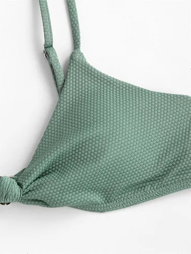 Vista 5 de Bañador texturizado anudado Bikini de dos piezas Traje de baño de dos piezas Trajes de baño