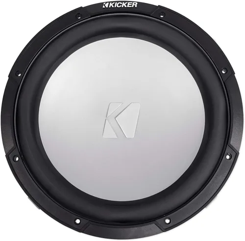 Vista 2 de KICKER 45KMF122 - Subwoofer marino para barco de 12 pulgadas y 350 vatios con rejilla LED de carbón KMF12