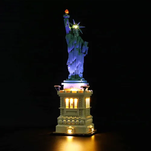 Vista 5 de LIGHTAILING Kit de iluminación LED para Lego- 21042 Estatua de la Libertad. Modelo: versión de control remoto, juego de luces LED compatible