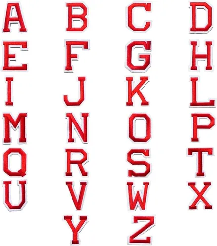 Vista 18 de Locomo - Parche para planchar con letras individuales del alfabeto, parche bordado de la A a la Z, insignia de nombre, adorno de apliques