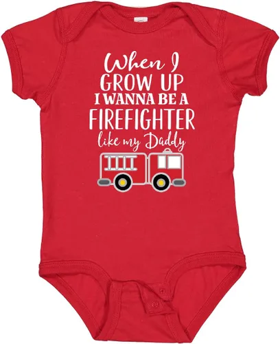 Vista 6 de inktastic Body de bebé Future Firefighter Like Daddy