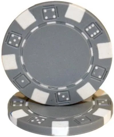 Vista 12 de Brybelly Clay Composite Striped Dice 11.5-gram Poker Chips (100-pack) - Blank Non-denominated Poker Chips - Custom Cash Games and Home Casino Poker