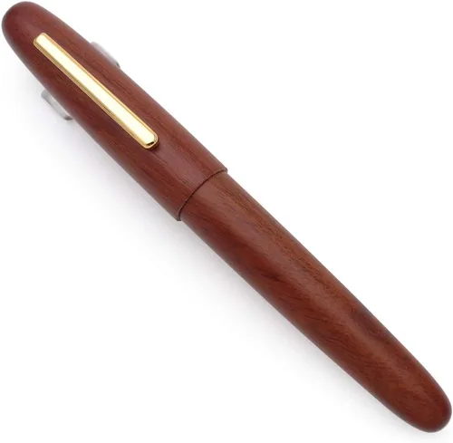 Vista 10 de Jinhao 9056 - Pluma estilográfica de madera natural hecha a mano (madera de ébano, plumín medio de 0.7mm)