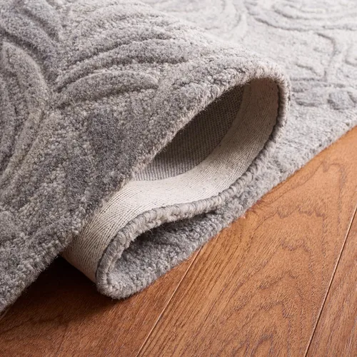 Vista 6 de SAFAVIEH Jardin Collection - Alfombra de área de 5 x 8 pies, gris, lana hecha a mano, ideal para zonas de alto tráfico en sala de estar, dormitorio