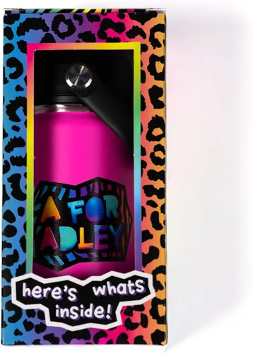Vista 7 de A FOR ADLEY Merch Producto Oficial Adley's - Botellas de agua de neón súper frías y coloridas para diversión, escuela, viajes o en cualquier momento