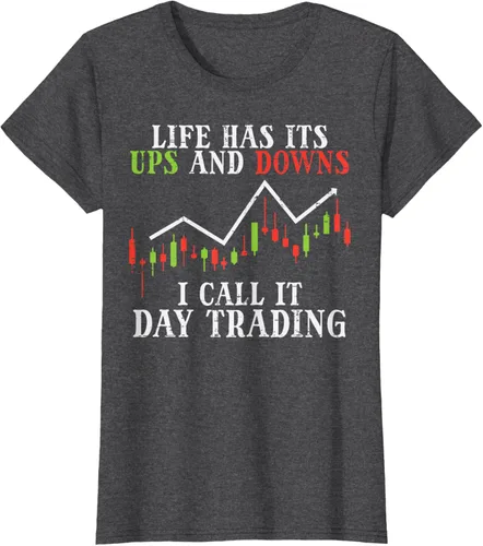 Vista 4 de Life Ups And Downs Day Trading Crypto Stock Market Trader T-Shirt, Negro