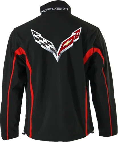 Vista 2 de GM Bonded - Chaqueta de poliéster para todas las estaciones, Chevrolet, Corvette, Camaro, Silverado, unisex para hombres y mujeres