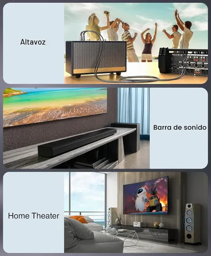 Vista 7 de BlueRigger Cable RCA, 6 pies (2RCA macho a cable de audio estéreo 2RCA, trenzado, chapado en oro, subwoofer) - Compatible con cine en casa