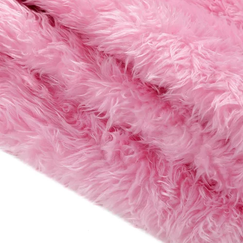 Vista 4 de Sattiyrch Falda pequeña para árbol de Navidad de 18 pulgadas, falda de árbol de Navidad rosa de piel sintética para mesa pequeña