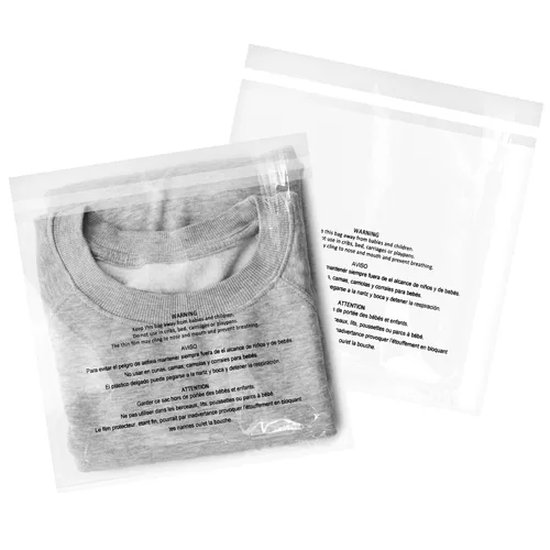 Vista 9 de iMailer - 100 unidades - 6 x 9 pulgadas, bolsas de polietileno transparentes con advertencia de asfixia autosellantes 1.6 mil para tarjetas y sobres