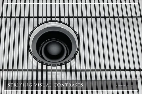 Vista 4 de FSW1003MB - Fregadero de lujo de 33 pulgadas en color blanco, negro mate, frente plano