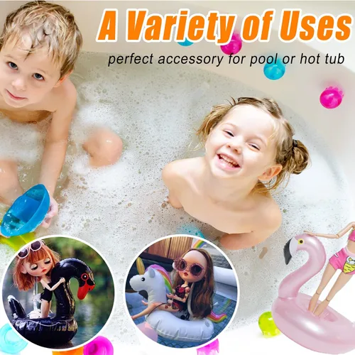 Vista 4 de Soporte inflable para bebidas, paquete de 25 flotadores, varios diseños, flotadores, portavasos para bebidas para despedida de soltera, fiesta