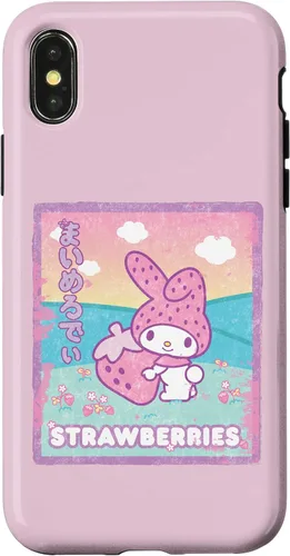 Vista 5 de Funda para iPhone 16 My Melody Strawberry Milk