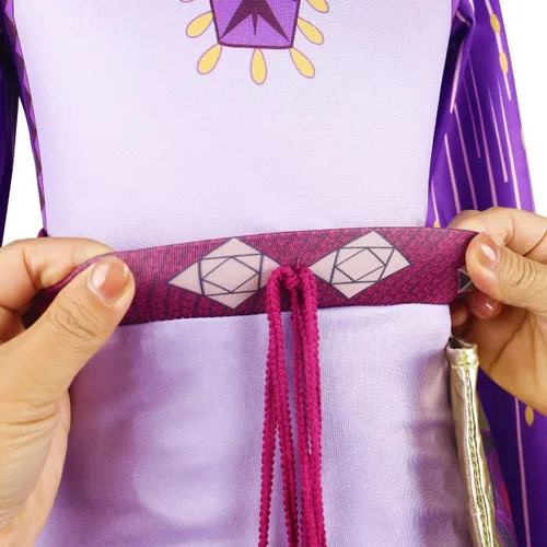 Vista 8 de Zalongye Disfraz de princesa de Asha Wish para niñas, disfraces de Navidad