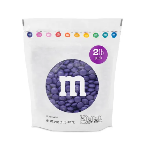 Vista 23 de M&M's - Bolsa de dulces de un solo color, de chocolate con leche, a granel.