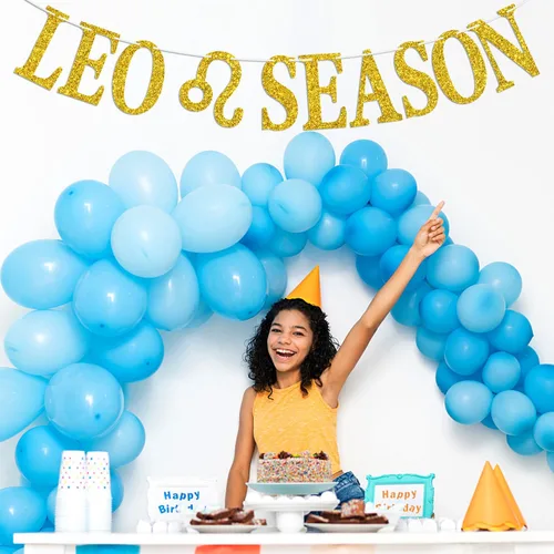 Vista 5 de Cartel de la temporada de Leo, cartel de Big Leo Energy, 12 Constelaciones Tema de Historia de Feliz Cumpleaños, Suministros de Decoración de Fiesta