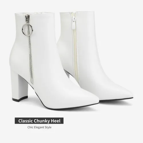 Vista 3 de DREAM PAIRS - Botines para mujer con tacón alto y grueso