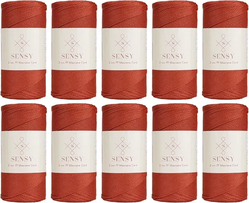 Vista 143 de Sensy Premium 2mm 229.5 metros de cuerda de poliéster 100% cordón de polipropileno Cordón de macramé 2mm Cordón para bolso de crochet Hilo