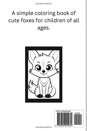 Vista 2 de FOXES A simple coloring book for children