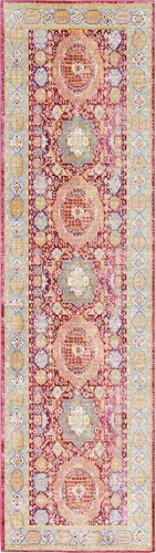 Vista 10 de Unique Loom Austin Collection - Alfombra abstracta tradicional abstracta sobreteñida (2 pies 7 pulgadas x 9 pies 10 pies, color rojo y beige)