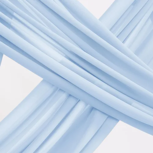 Vista 5 de Socomi Tela para Arco de Boda 1 Panel 29" x 19 Pies Gasa Chifón Transparente Azul Bebé Cortinas 6 Yardas para Ceremonia de Boda Decoración de Fiesta