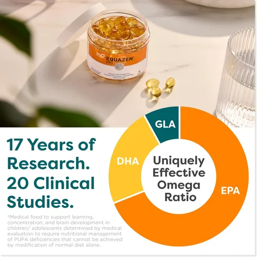 Vista 4 de Equazen Pro SFI Health - Cápsulas blandas de aceite de pescado - Omega 3 y Omega 6 para niños y adolescentes - EPA, GLA y DHA para niños, apoyo al