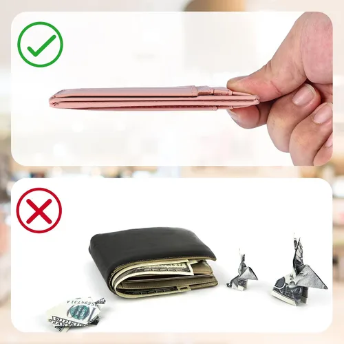 Vista 42 de Cartera Chelmon Slim RFID - Cartera de bolsillo frontal minimalista para tarjetas de crédito delgadas