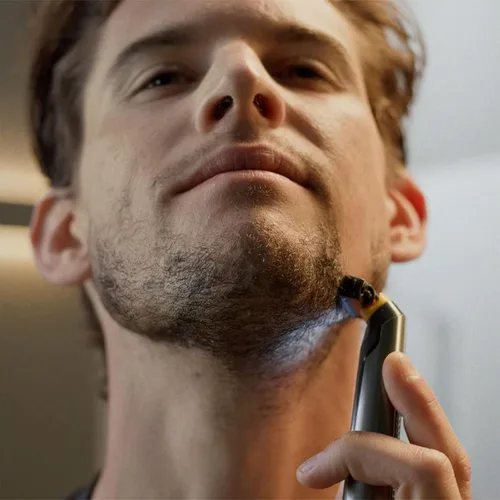 Vista 5 de Afeitadoras de papel de aluminio para hombre, afeitadora eléctrica híbrida y recortadora de barba para hombres con peine facial 4 en 1 y kit