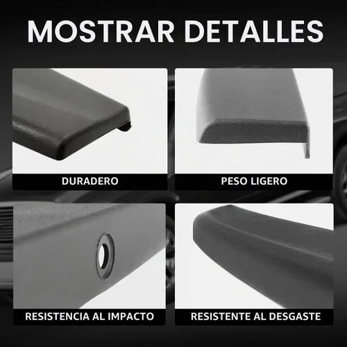 Vista 3 de KARPAL Tapa protectora superior para alerón de puerta trasera, compatible con Dodge Ram 1500 2009-2018 2010-2018 2500 3500 TO1904100 ABS negro