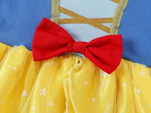 Vista 8 de Eledobby Disfraz de Frozen para niñas de bebé traje de princesa con diadema trajes de fiesta de cumpleaños de Navidad