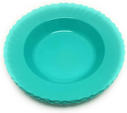 Vista 9 de Mintra Home Colección Curly (Plato de 9.75 pulgadas - 12 piezas, Azul)