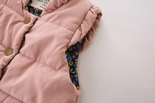 Vista 7 de Mud Kingdom Chalecos para niñas pequeñas, ropa de abrigo ligera y linda floral