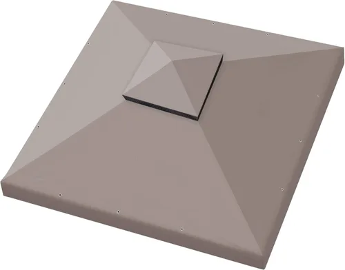 Vista 11 de BenefitUSA Toldo de repuesto para kiosco de 10 x 10 pies, cubierta superior de doble nivel (beige)