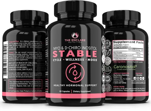 Vista 3 de THE ENCLARE NUTRITION Myo-inositol, D-Chiro Inositol Cápsulas (Proporción óptima 40:1) Fertilidad, suplementos naturales de SOP para mujeres