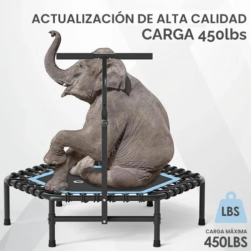 Vista 5 de CLORIS 45'' Rebounder Trampoline for Adults - Max Load 450lbs, Trampoline with Adjustable Foam Handle Indoor/Outdoor Fitness Body Exercise
