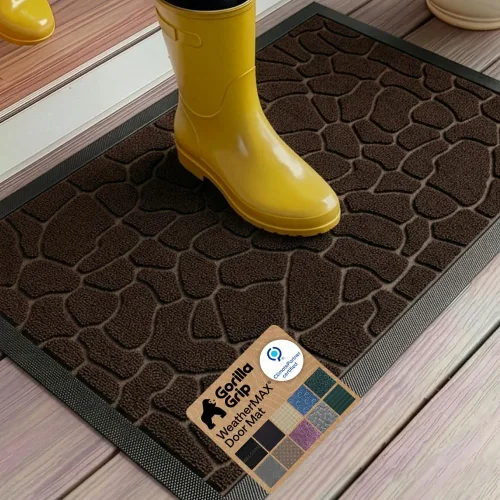 Vista 74 de Gorilla Grip - Tapete WeatherMax todo terreno 100% impermeable, caucho natural, resistente a manchas y decoloración, interior y exterior, fácil