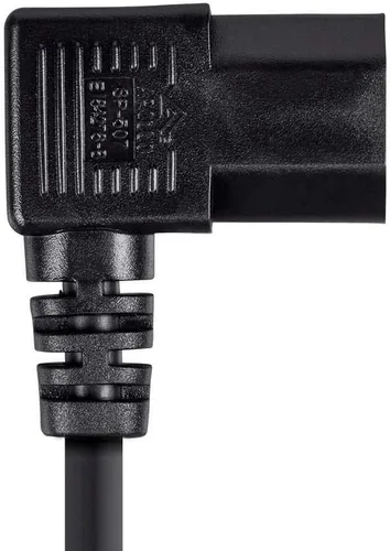 Vista 6 de Monoprice Cable de alimentación en ángulo recto NEMA 5-15P a ángulo recto IEC 60320 C13, 15 Amp, 1875 W, 125 voltios, 14AWG, 2 pies, negro