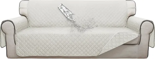 Vista 42 de ISSUNTEX Fundas de sofá de dos plazas con doble protección 100% impermeables para sala de estar, fundas para sofá de 2 cojines, protector de muebles