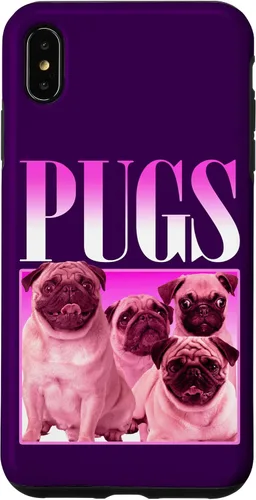Vista 11 de iPhone 16 Pugs Bootleg Rap Lindo Pug Dog Pet Owners Retro 90's Poster Case