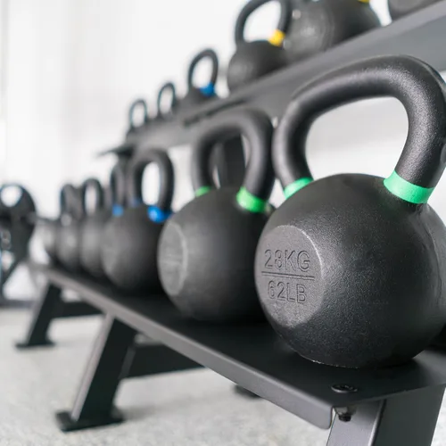 Vista 6 de Synergee - Soporte para pesas rusas - Almacenamiento de 2 niveles para gimnasio en casa