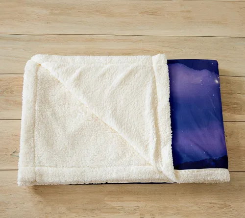Vista 3 de Yin Yang - Manta de vellón para sofá o cama, diseño de cielo estrellado de galaxia, manta de felpa decorativa de cielo nocturno oscuro, manta Sherpa