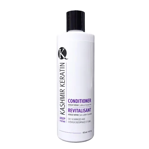 Vista 9 de Kashmir Keratin Acondicionador profundo para cabello graso y dañado sin sulfatos y parabenos (8 onzas líquidas)
