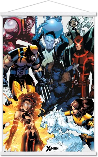 Vista 19 de Trends International Marvel Comics - The X-Men - Collage Wall Poster, 14.725" x 22.375", Barnwood Framed Version Versión enmarcada Barnwood