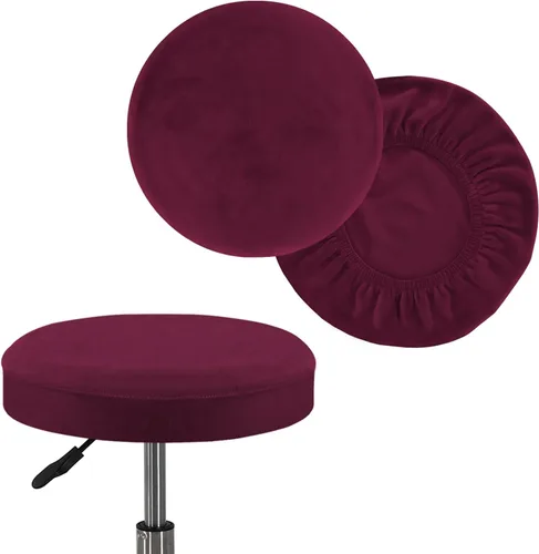 Vista 12 de Turquoize Paquete de 2 Fundas para Taburetes de Bar Fundas Redondas para Taburetes con Bandas Elásticas Fundas de Asiento de Taburete de Bar Funda