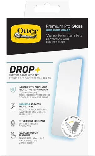 Vista 10 de OtterBox Protector de pantalla de vidrio para iPhone 15, respuesta táctil impecable, resistente a las huellas dactilares, fácil instalación