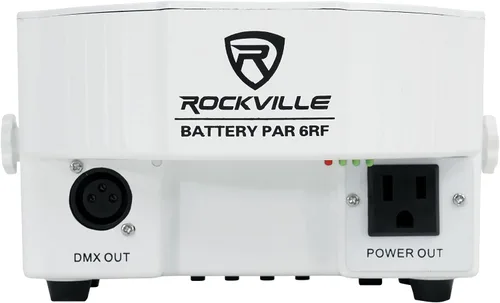 Vista 4 de 4 Rockville Batería PAR 6RF Blanco Recargable Inalámbrico DMX Lights+Remotes+Bolsas