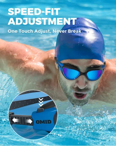 Vista 6 de OMID - Gafas de natación polarizadas P2, gafas antivaho para natación para hombres y mujeres adultas