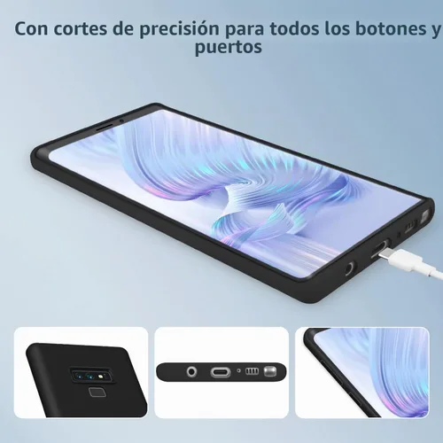 Vista 4 de Carcasa para Galaxy Note 9 (silicona suave TPU), color negro