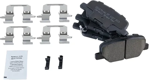 Vista 5 de TRQ Kit de pastillas de freno trasero y rotor, kit químico de freno, pastillas de freno Rotor de freno Cerámica Premium G-Coated Compatible