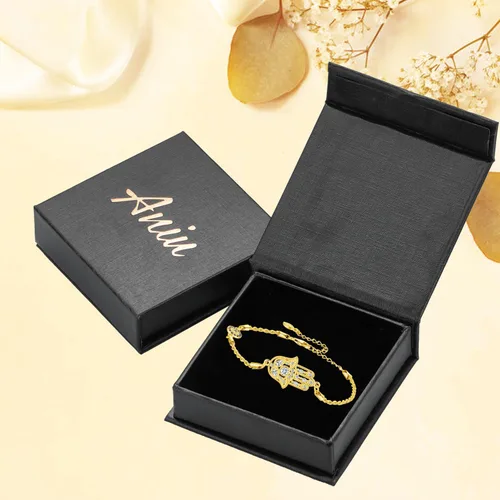 Vista 57 de Aniu Joyería de plata de ley 925 Hamsa de Fátima para mujer con circonita cúbica, viene con caja de regalo negra